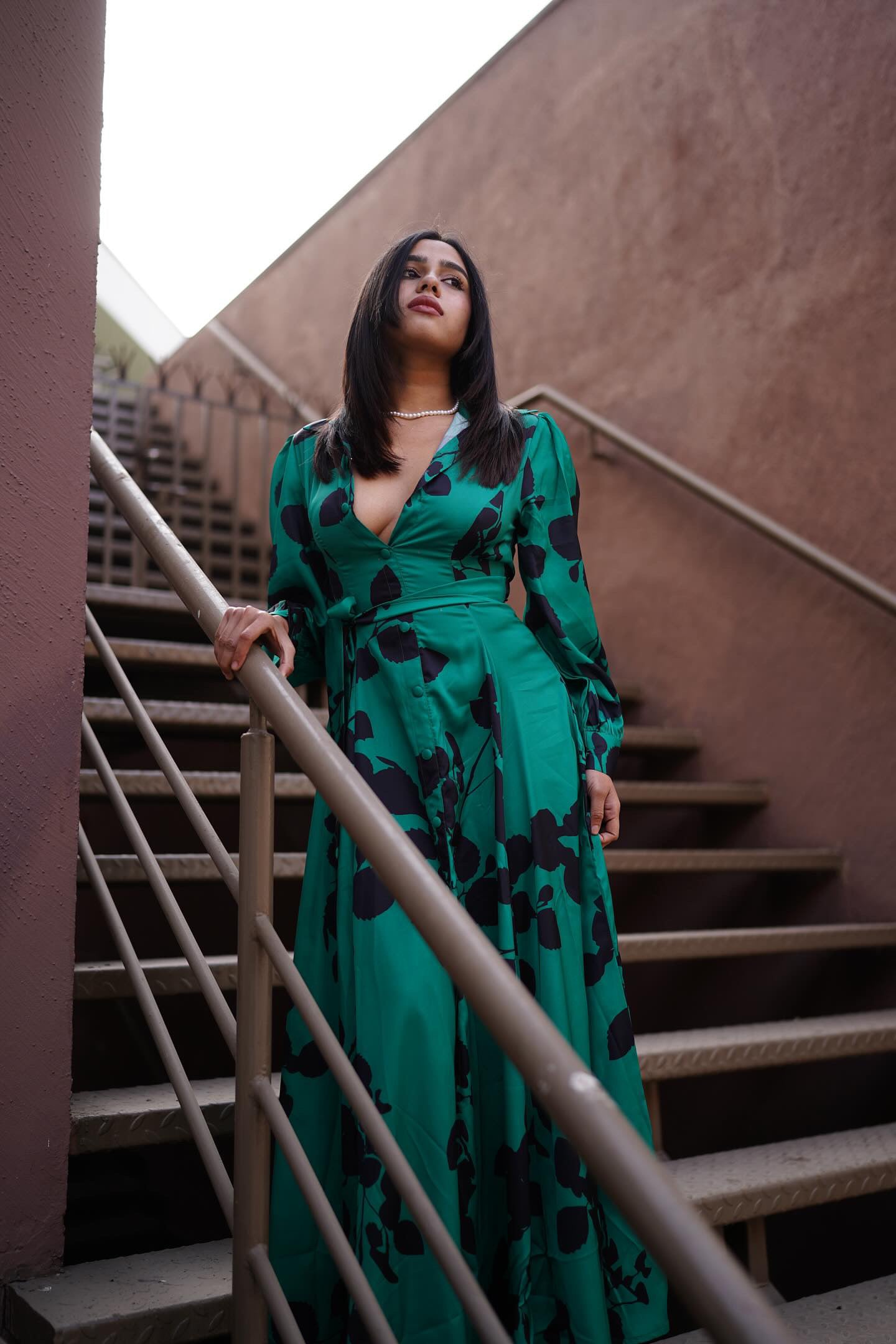 Elise - Monochrome Long Shirt Dress