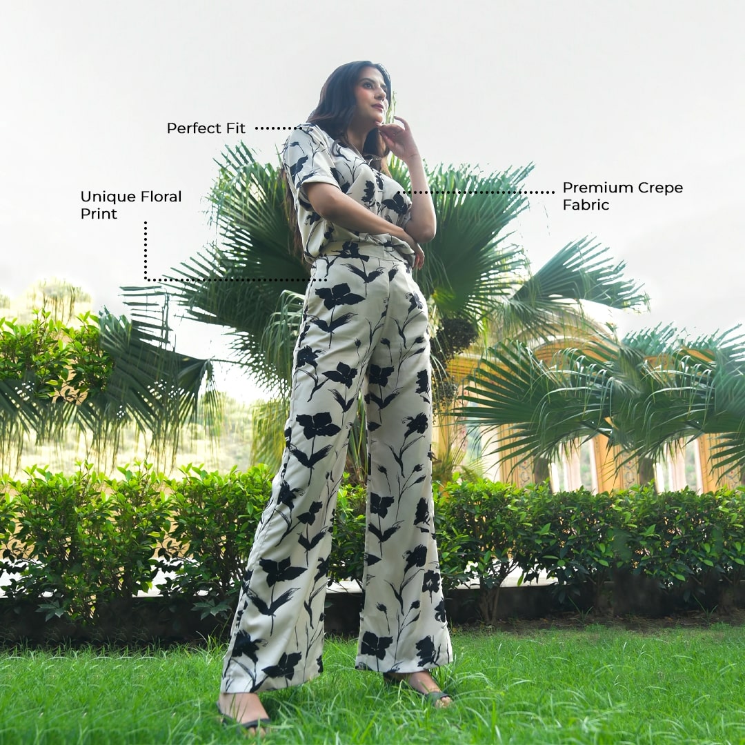 Marie - A floral print coord-set