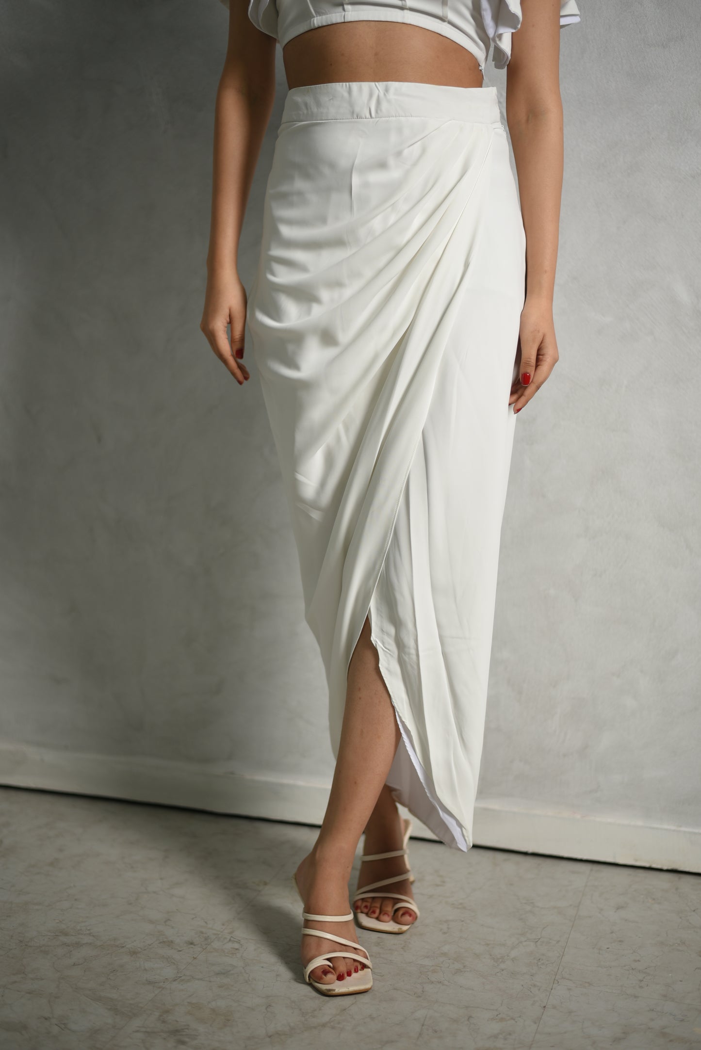 Ada - Asymmetric Drape Skirt