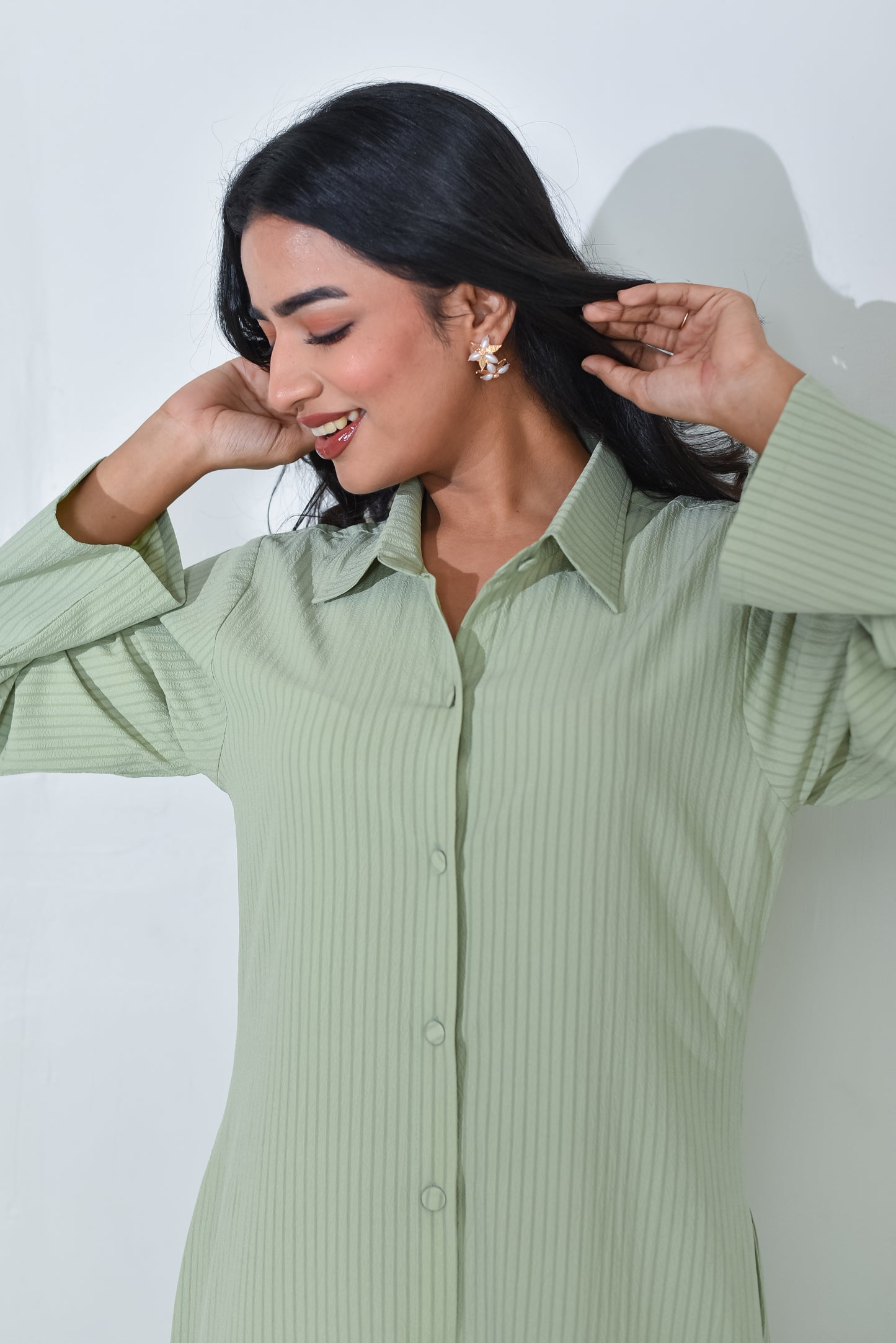 Fern - Green Classic Striped Dress