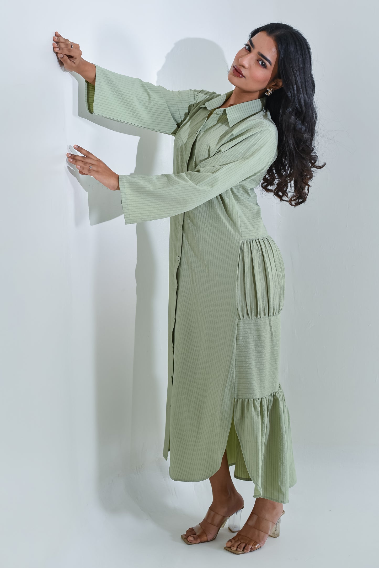 Fern - Green Classic Striped Dress