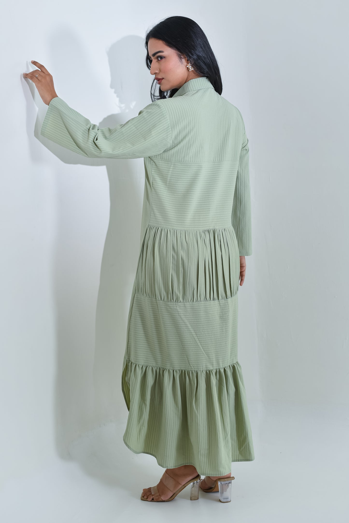 Fern - Green Classic Striped Dress