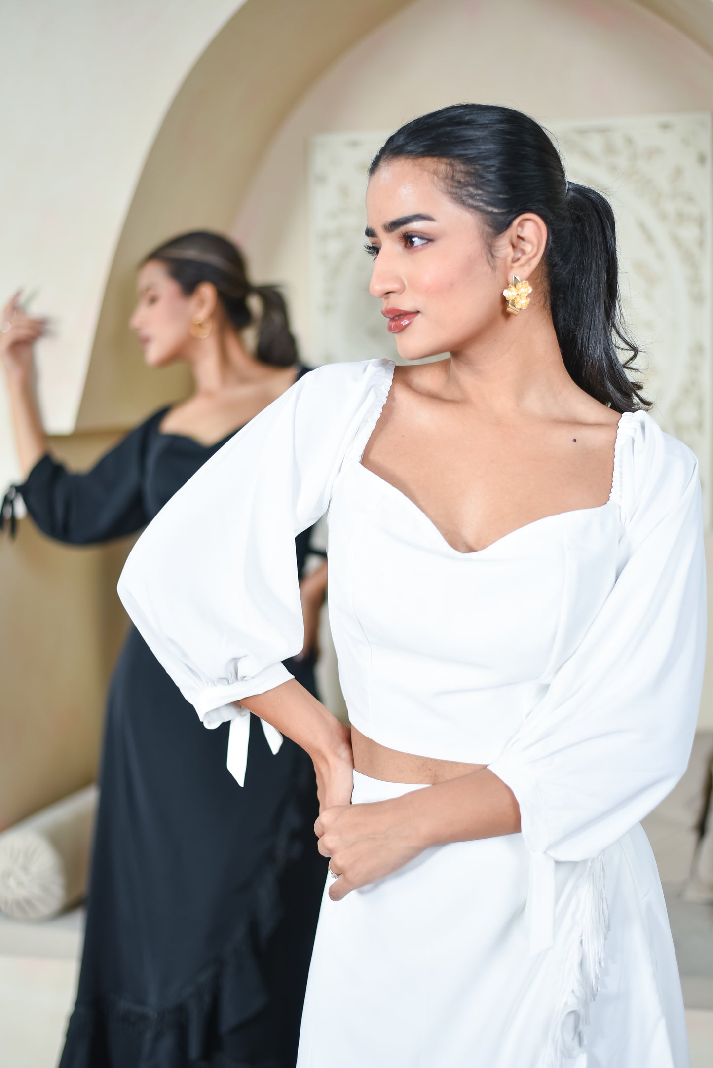 Tulip - Drape Skirt With Princess Top