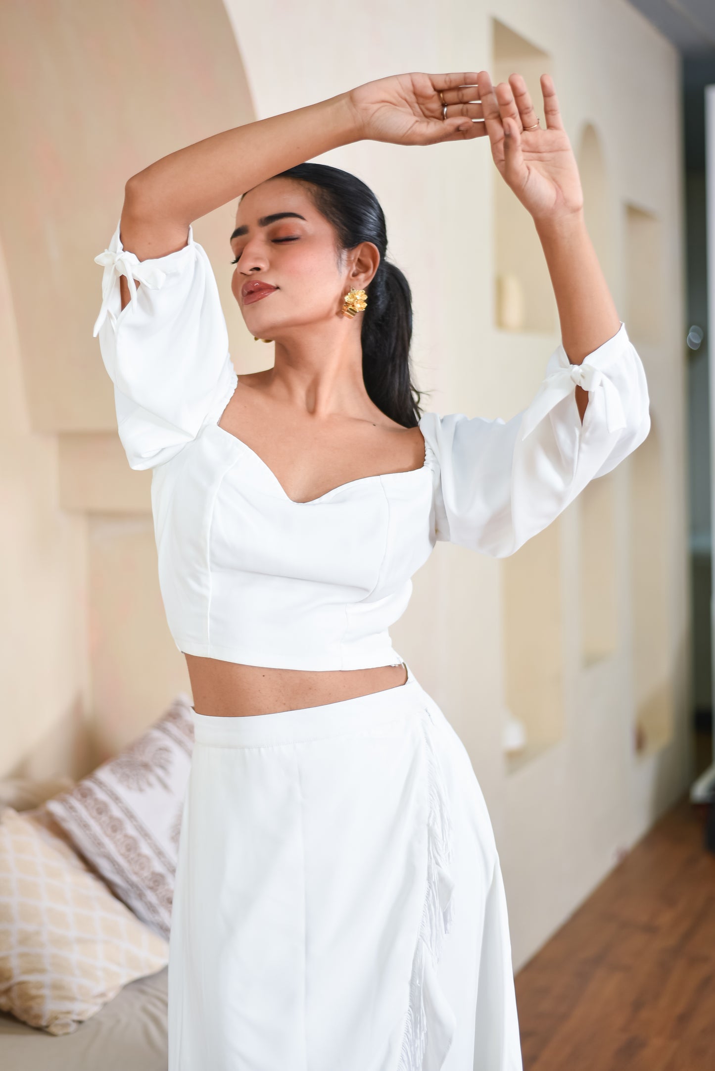 Tulip - Drape Skirt With Princess Top