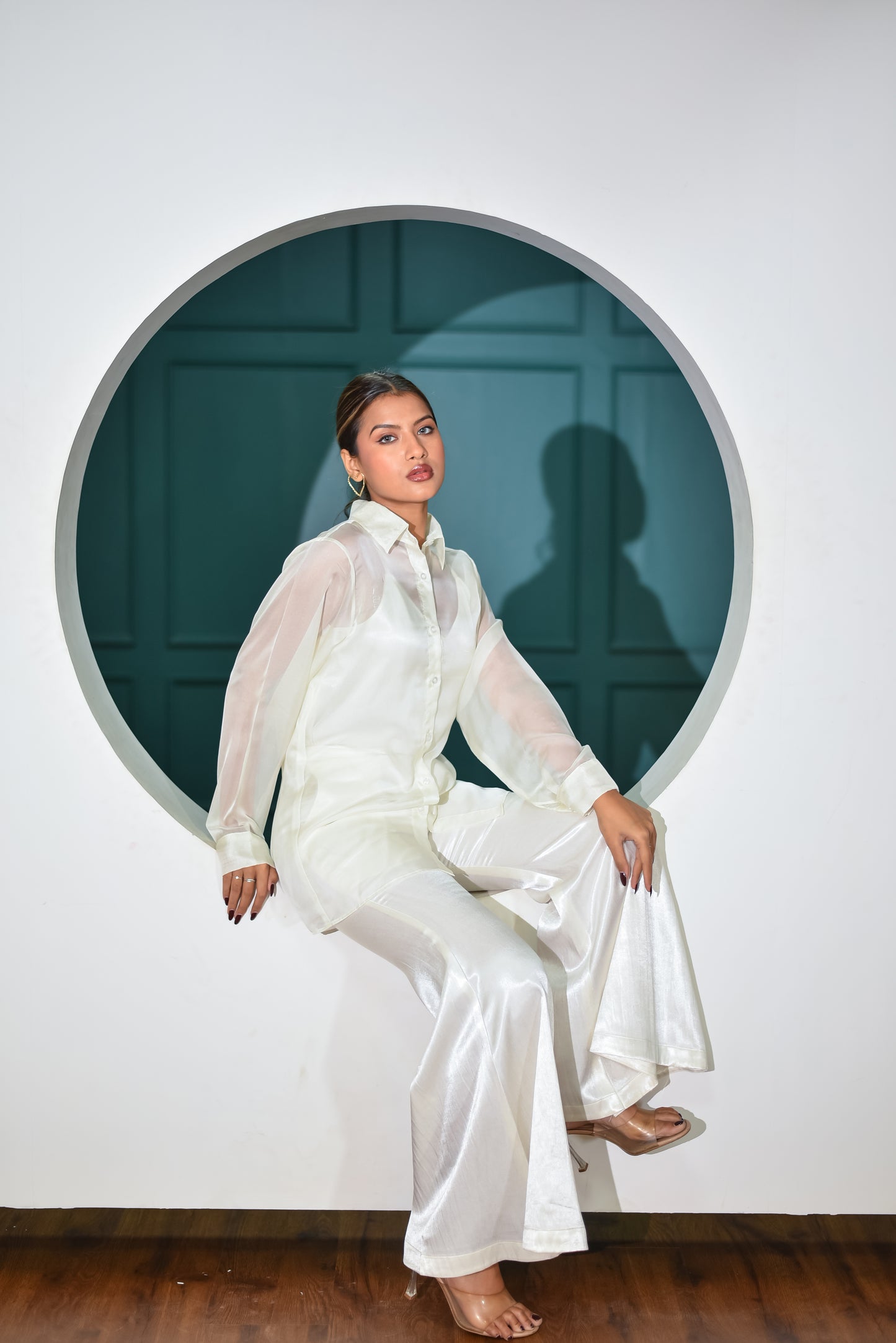 White Dove - Boot Cut Pant And Tailored Cut Shirt