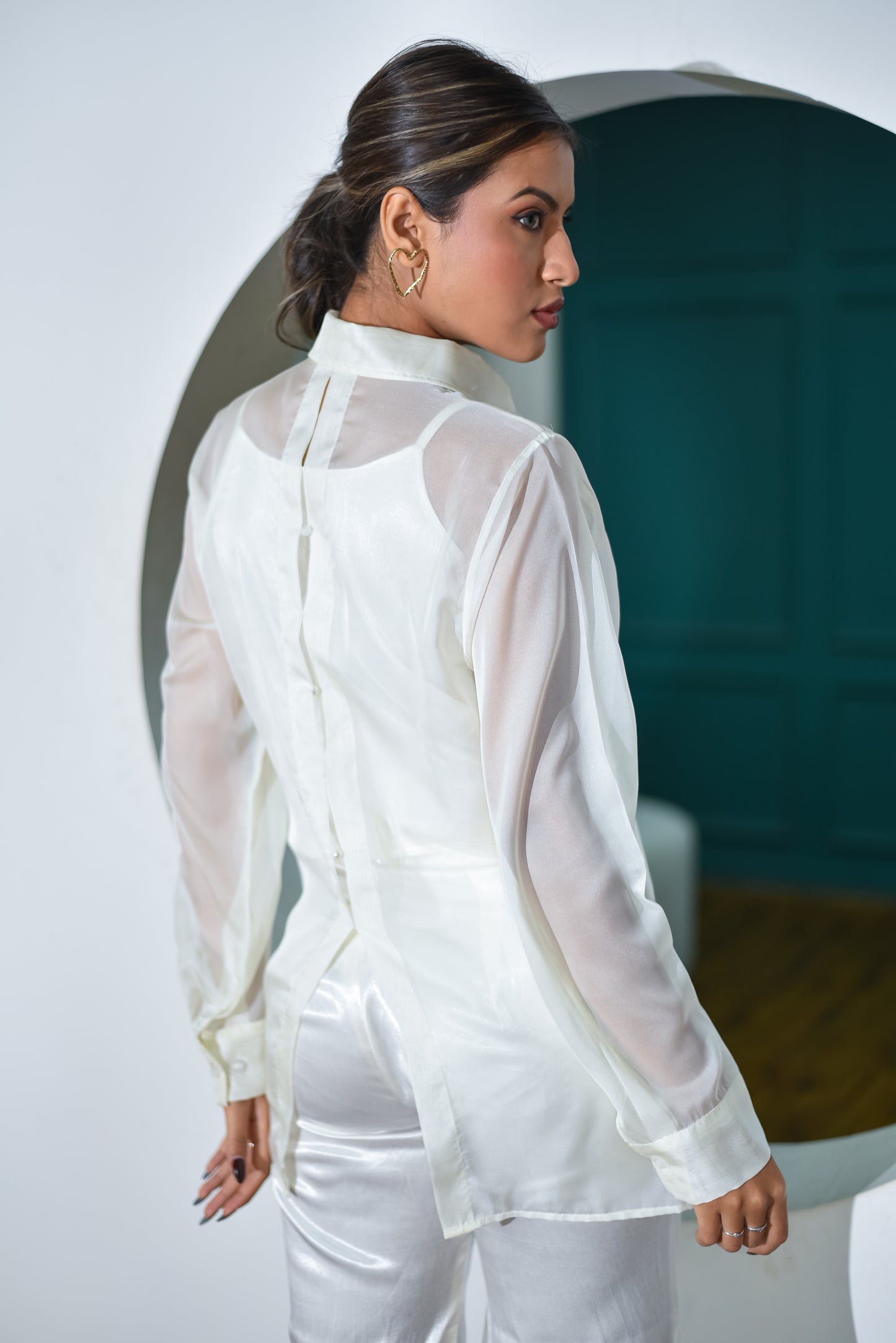 White Dove - Boot Cut Pant And Tailored Cut Shirt