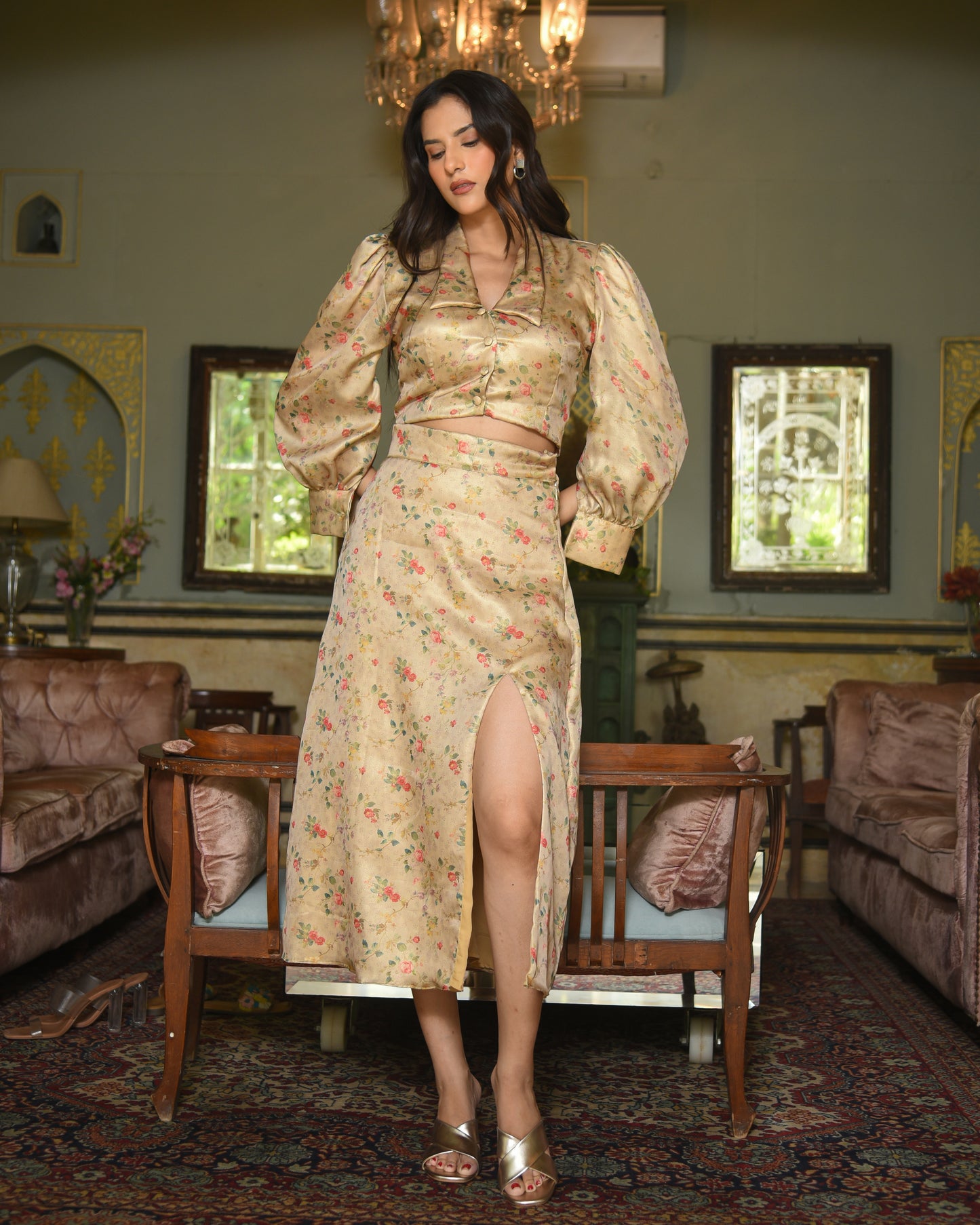 Aurora - Golden Two piece Dress
