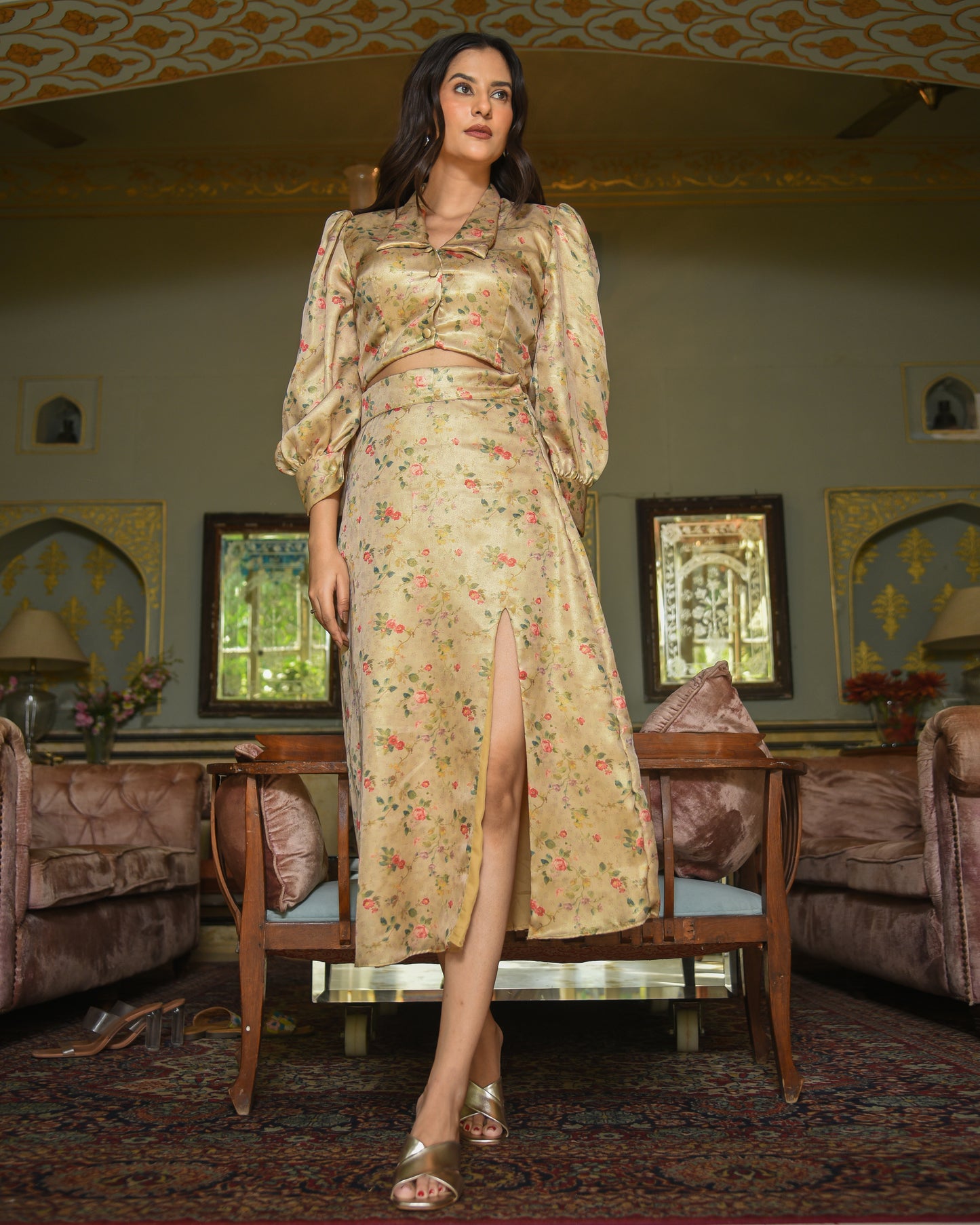 Aurora - Golden Two piece Dress