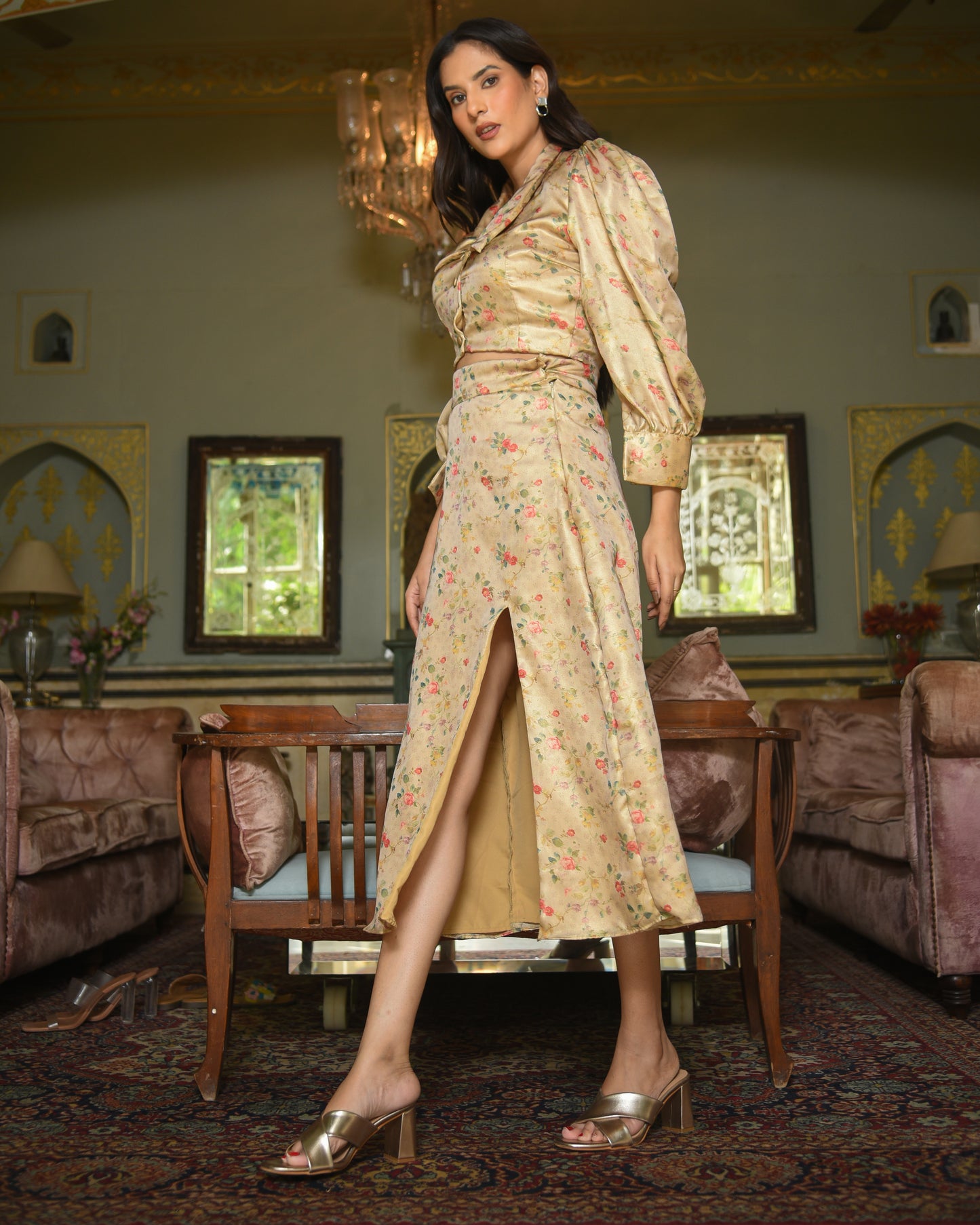 Aurora - Golden Two piece Dress