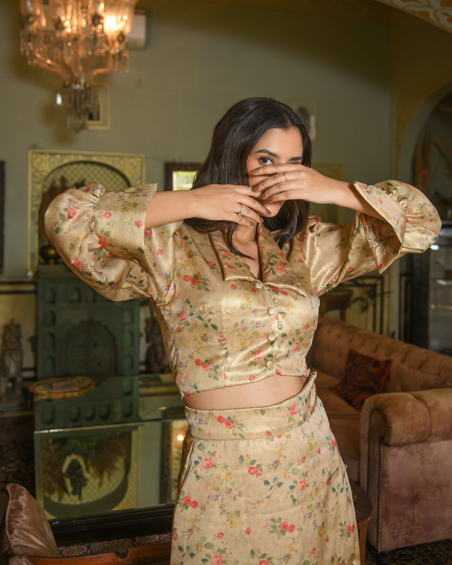 Aurora - Golden Two piece Dress