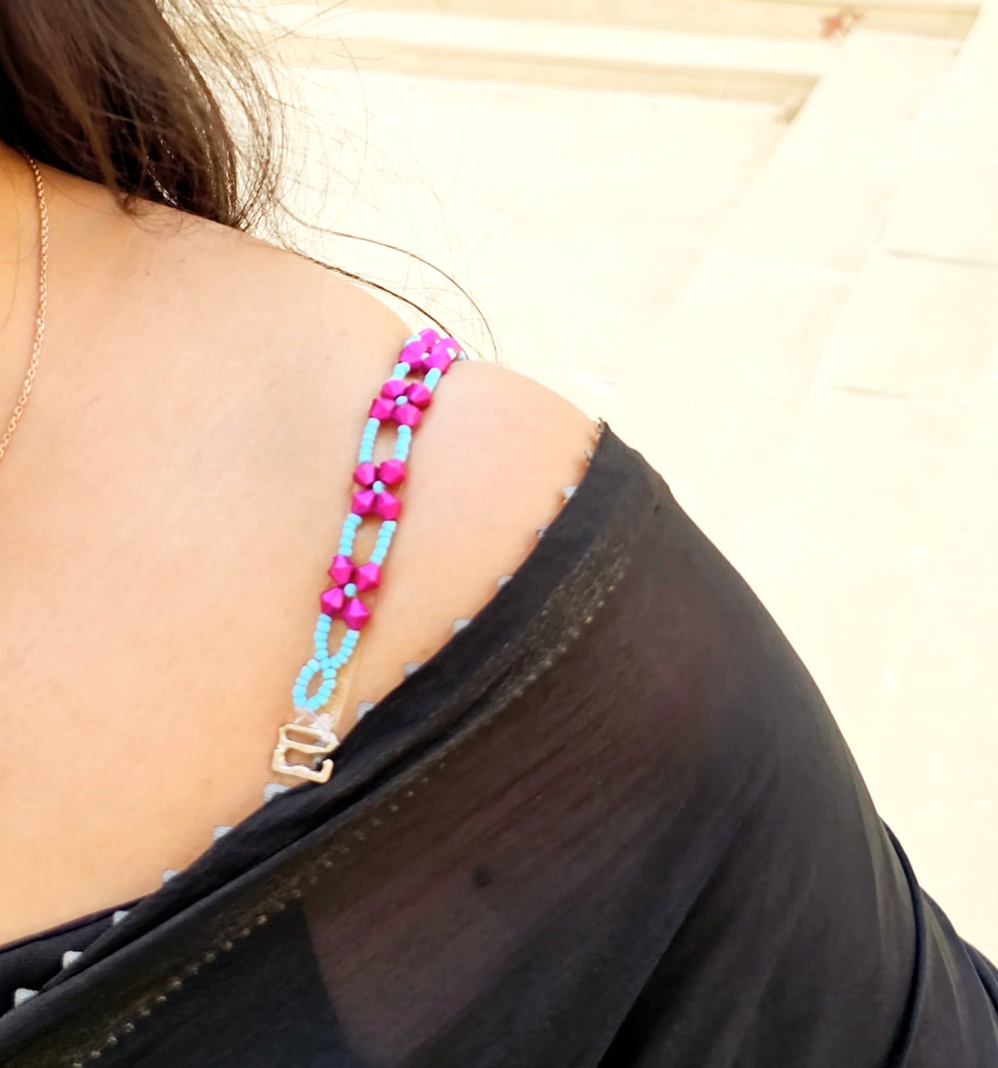 Celeste Bloom- Handmade Beaded Bra strap