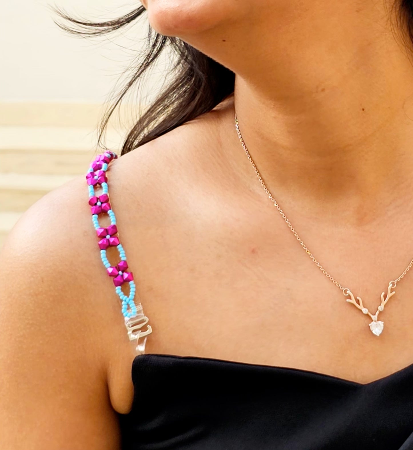 Celeste Bloom- Handmade Beaded Bra strap