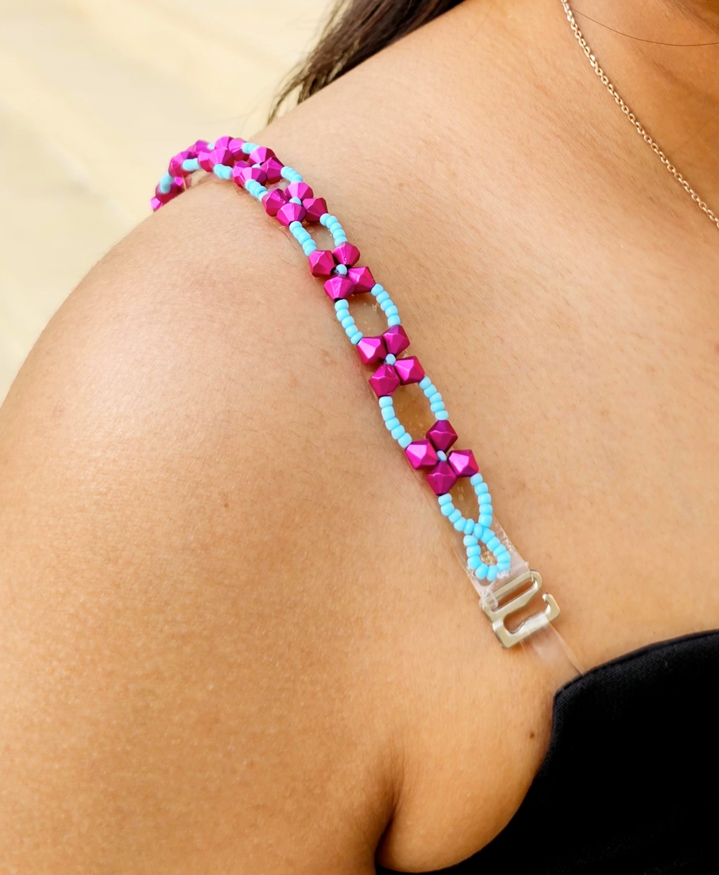 Celeste Bloom- Handmade Beaded Bra strap