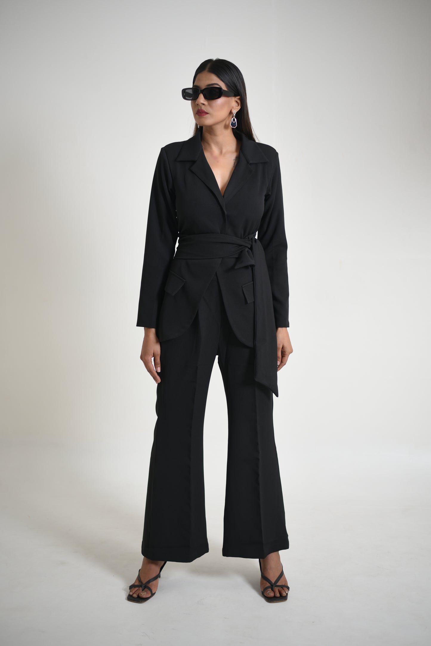 Hazel - Classic Blazer With Flared Trouser Co-ord set