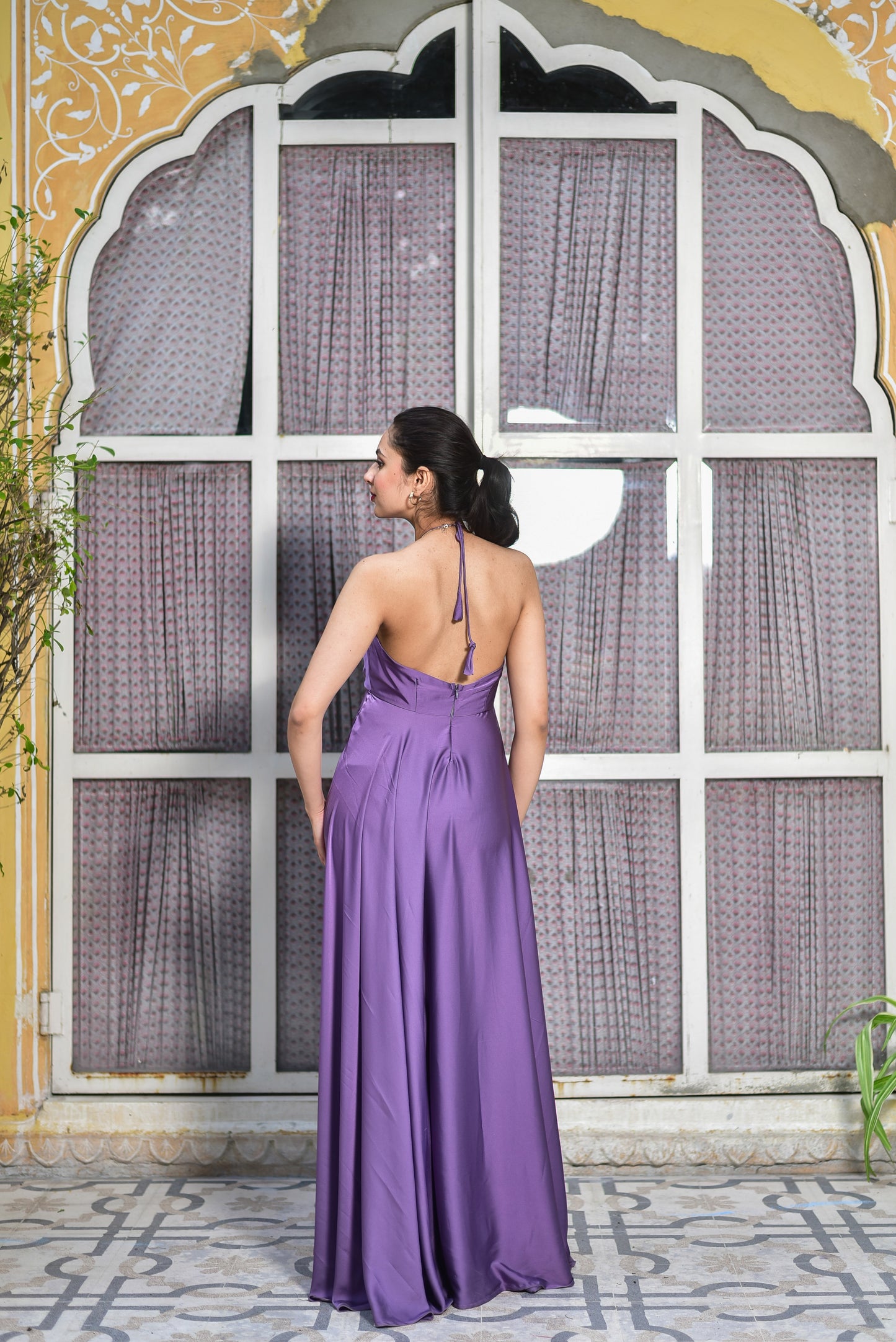 Lavender Magic Satin Dress