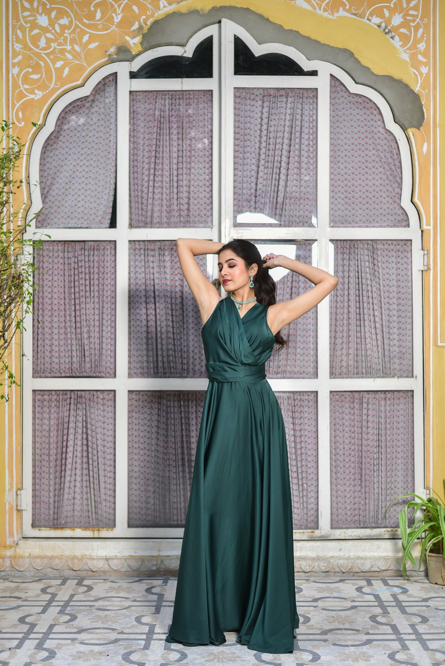 Envy Green Satin Dress