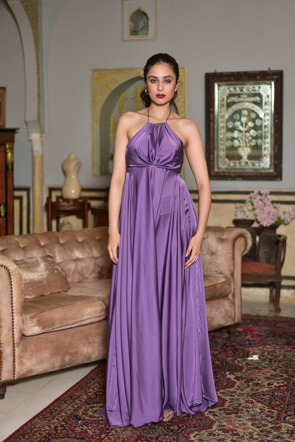 Lavender Magic Satin Dress