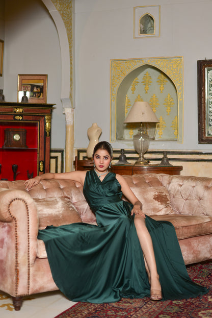 Envy Green Satin Dress