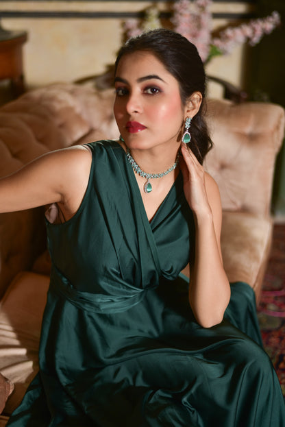 Envy Green Satin Dress