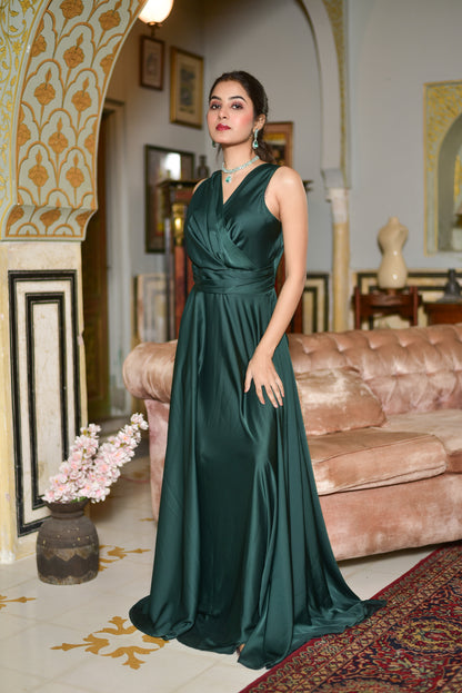 Envy Green Satin Dress
