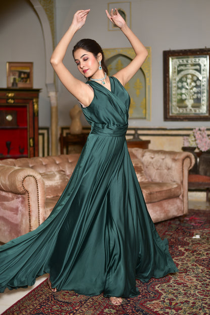 Envy Green Satin Dress