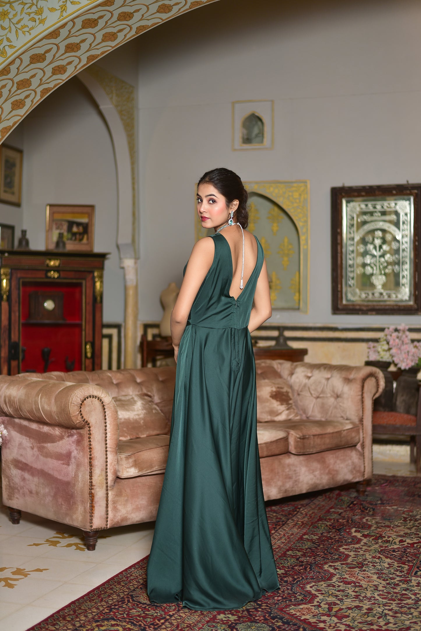 Envy Green Satin Dress