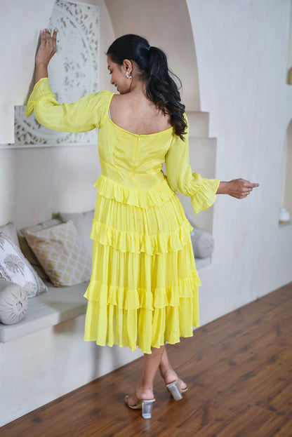 Daffodil - Ruffle Dress