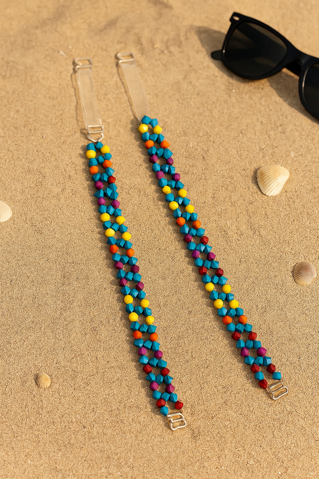 Color Pop- Handmade Multi color Bra Strap