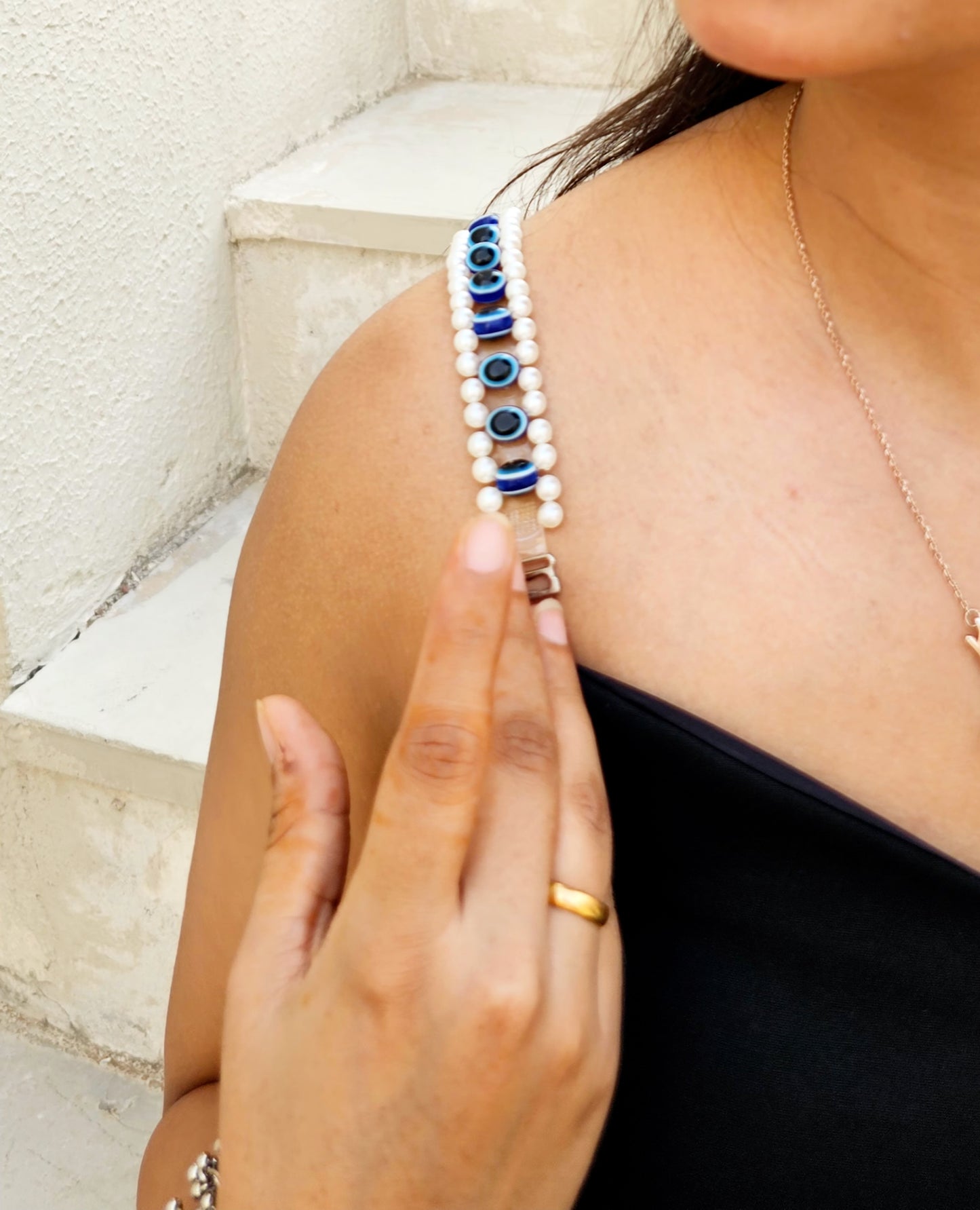 Divine Eye- Handmade Beaded Bra Strap